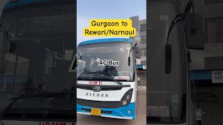 Gurgaon to Rewari Narnaul  AC Haryana Roadways Bus [upl. by Shipp]