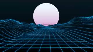 Retro Background Futuristic Landscape Screensaver 4K [upl. by Dulcia]