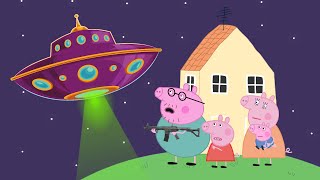 Peppa Pig vs Alien Invasion UFO Horror Part3 Cartoon Parody [upl. by Aerdma807]