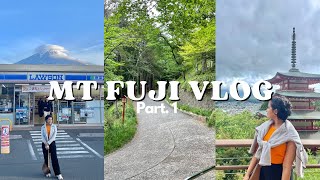 MT FUJI TRAVEL VLOG Pt1  Scenic Bus Ride Arakura Shrine Cute Trains amp Lake Kawaguchiko [upl. by Atekram]