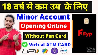 minor account opening online  minor bank account opening online with virtual debit card upi [upl. by Adrianna36]