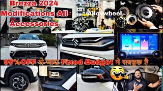 2024 Maruti brezza all AcessoriesBrezza Base to Top Modification Accessories2024 Brezza Modifed [upl. by Macdermot]