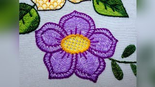 Flores bordadas a mano tutorial paso a paso [upl. by Sardella321]