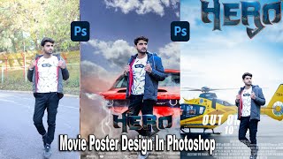 Movie Poster Photo editing in Photoshop cc 2024Technical Baloch [upl. by Odlanyar]