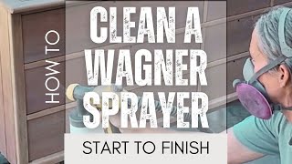 How to clean a Wagner sprayer  step by step [upl. by Yllil]