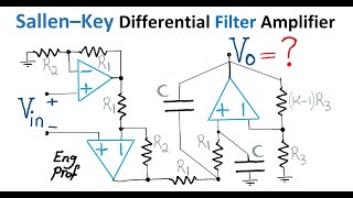 Sallen–Key Differential Filter Amplifier [upl. by Eeloj]