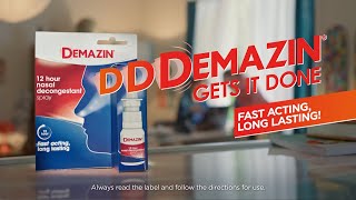 Demazin  Nasal Decongestant Relief  2024  15 seconds [upl. by Onibag]