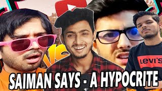 SAIMAN SAYS  A HYPOCRITE  CARRYMINATI vs SAIMAN SAYS  BUSTED [upl. by Novyart298]