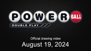 Powerball Double Play drawing for August 19 2024 [upl. by Romina]