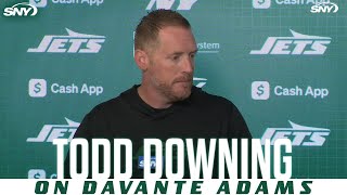 Todd Downing shares first impressions of Davante Adams at Jets practice  SNY [upl. by Elspeth405]