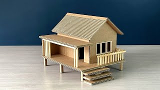 Easiest cardboard house making idea for students  DIY cardboard house [upl. by Noland]