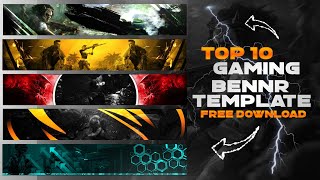 Top 10 Gaming Banner Template No Text  PUBG Bennr Template  Free Download [upl. by Frannie146]