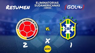 Colombia vs Brasil 2X1 Resumen completo en Gol Caracol golcaracol [upl. by Tray]