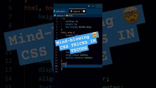 Unbelievable CSS Tricks in VsCode You Didnt Know Existed short shorts htmlcss frontend vscode [upl. by Eelrebma]