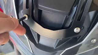 Installing Batzen Parts screen adjuster 2019 Honda Africa Twin CRF 1000 ATAS [upl. by Coral]