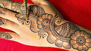 Back Hand Mehndi Design ll Shaded Mehndi Design ll Simple Mehndi Design [upl. by Okiam]