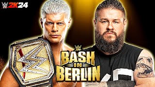 Undisputed WWE Champion Cody Rhodes vs Kevin Owens at Bash in Berlin – WWE 2K24 [upl. by Marchall]