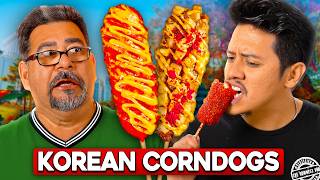 Mexican Dads TRY Korean Corn Dogs ft Eric Ochoa [upl. by Berardo]