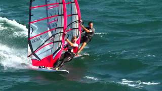 Severne Reflex slalom windsurfing with bjoern dunkerbeck [upl. by Ehtyde679]