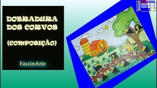 Dobradura dos Corvos Composição  Atividades de artes Artes Visuais [upl. by Ronald]