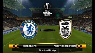 PES 2018  CHELSEA vs PAOK  UEFA Europa League  Gameplay PC [upl. by Tawnya]