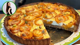 Aprikosenkuchen Rezept  Aprikosen Kuchen mit Dinkelmehl  Kuchen mit Aprikosen und Schmand [upl. by Adnilrem]