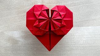 Origami Herz basteln zum Muttertag  Leichte Muttertagsgeschenke selber machen mit Papier 💜 [upl. by Bernarr]