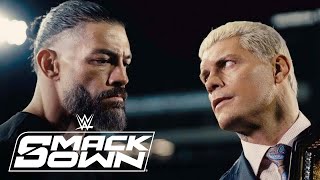 Cody Rhodes Roman Reigns Face Off Before Tag Match  WWE SmackDown Highlights 92024  WWE on USA [upl. by Lindsey]