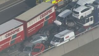 100 car pileup on Sheppey crossing bridge in Kent UK [upl. by Yrral]