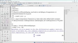 Væksthastighed ud fra differentialligning i Maple  eksempel [upl. by Sillyhp7]