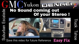 GMC Yukon quotNo Sound coming out of Your Stereo Easy Fix quot Where is my Radio and Amp Fuse [upl. by Mears35]