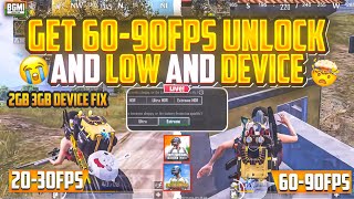 💀FINALLY 6090FPS UNLOCK BGMI PERMANENT LAG FIX LOW AND DEVICE LAG FIX BGMI IN 2GB 3GB 4GB RAM [upl. by Adnahsor]