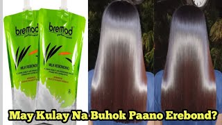 Paano Mag Rebond Ng May Kulay Na Buhok Hair Rebonding Tutorial [upl. by Yemaj]