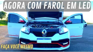 Como Trocar Farol do Renault SanderoLogan  2014 a 2020 [upl. by Nylhtak]