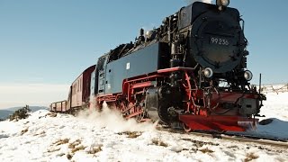 Winterdampf auf der Brockenbahn [upl. by Buckler]