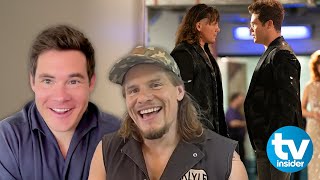 THE RIGHTEOUS GEMSTONES spoiler alert Adam DeVine amp Tony Cavalero react to that kiss  TV Insider [upl. by Onitsoga]