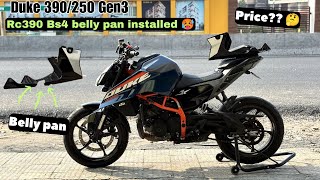 Underbelly Installed in New Duke 390 Gen3 🥵  Rc 390 bs4 belly pan 👀  Full installation must watch🙏 [upl. by Esenwahs]