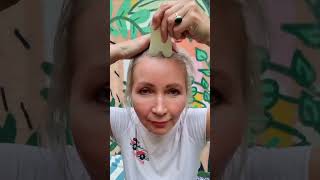 shorts facemassage Gua Sha massage to quickly remove wrinkles from the forehead and face [upl. by Akeyla]