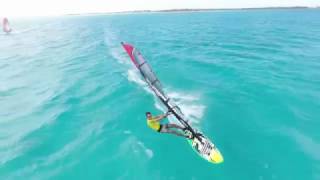 Beautiful Bonaire Windsurfing  drone footage [upl. by Htebazle101]