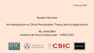 Astrid Blin An Introduction to Chiral Perturbation Theory and its Applications [upl. by Beare]