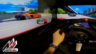 CUTTING UP IN TRAFFIC Assetto Corsa  Triple Screen Setup [upl. by Natalia]