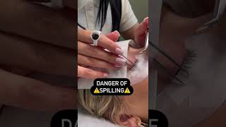 ❌Why you shouldn’t use glue rings lashes lasheducator lasheducation lashextensions [upl. by Coy]