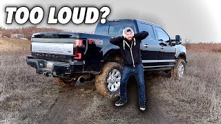 F250 67 Powerstroke 5 inch Exhaust  Too Loud For Daily Driving [upl. by Edelstein]