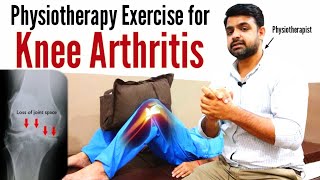 Physiotherapy exercises for knee pain  7 best exercises for knee arthritis in hindi  Drsunil tank [upl. by Elletnwahs]