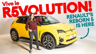 Vive la R5VOLUTION Allnew Renault 5 electric supermini is finally HERE  Electrifyingcom [upl. by Nnod]