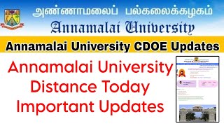 Annamalai University Distance Education Very Important Updates 👍 [upl. by Neelram947]