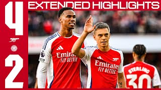 INJURYTIME GOALS SEAL WIN  EXTENDED HIGHLIGHTS  Arsenal vs Leicester City 42  Premier League [upl. by Nawed834]