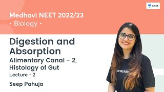 Digestion and Absorption  Alimentary Canal Histology of Gut  L2  NEET 202223  Seep Pahuja [upl. by Tahmosh]