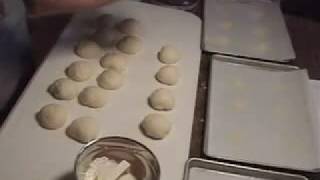 Shaping Kaiser Rolls with Kaiser Stamp [upl. by Biddick]