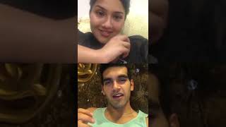 Sakshi Mago Instagram live with friend Aviral Gupta [upl. by Llenej]